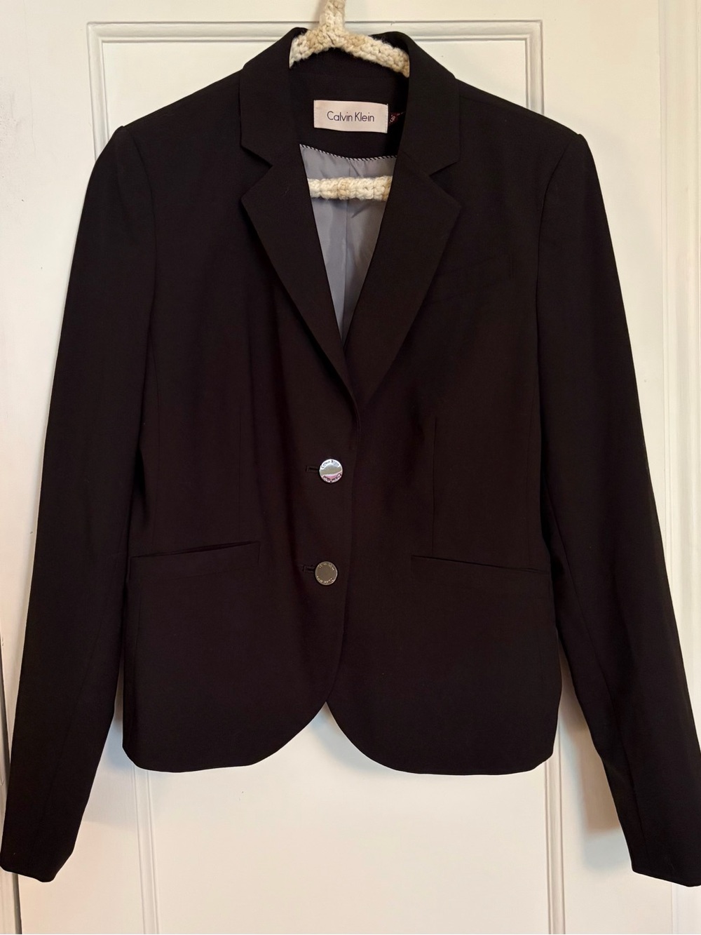 Calvin Klein Black Women's Single-Breasted Blazer